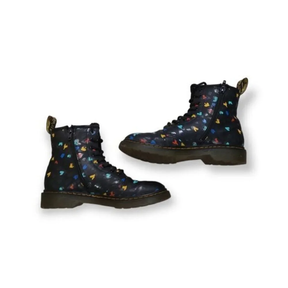 Doc Dr Martens Wild Heart Pascal Side Zip Combat Boots‎ Girls 3 US